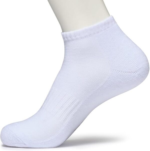 3-Pairs Athletic No Show/Short Socks, Cotton Blend Cushion Mid Calf Socks, Sport Performance Running Socks - Image 2